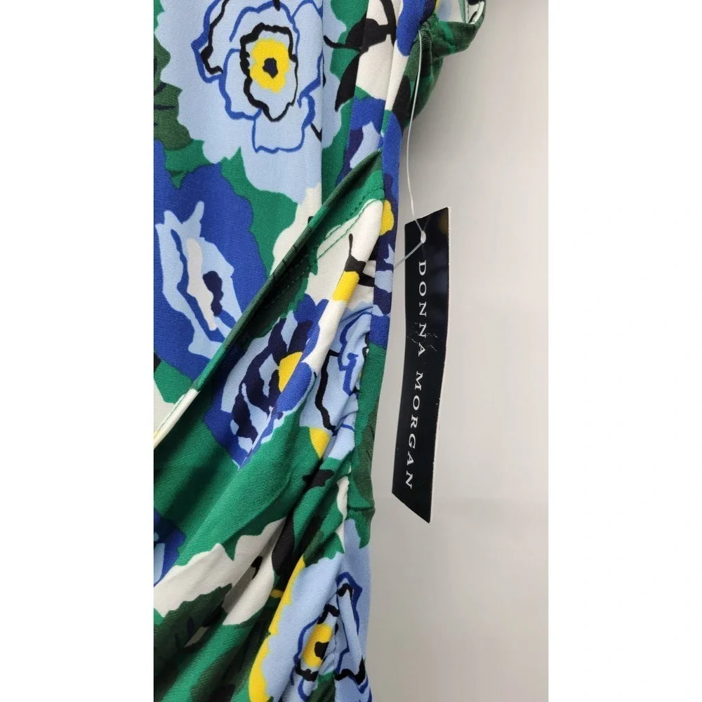 Donna Morgan Floral Short Sleeve O-Ring Maxi Dress - Picture 7 of 8